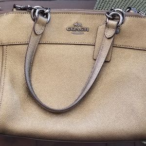 COACH Olive Green Metallic Mini Satchel